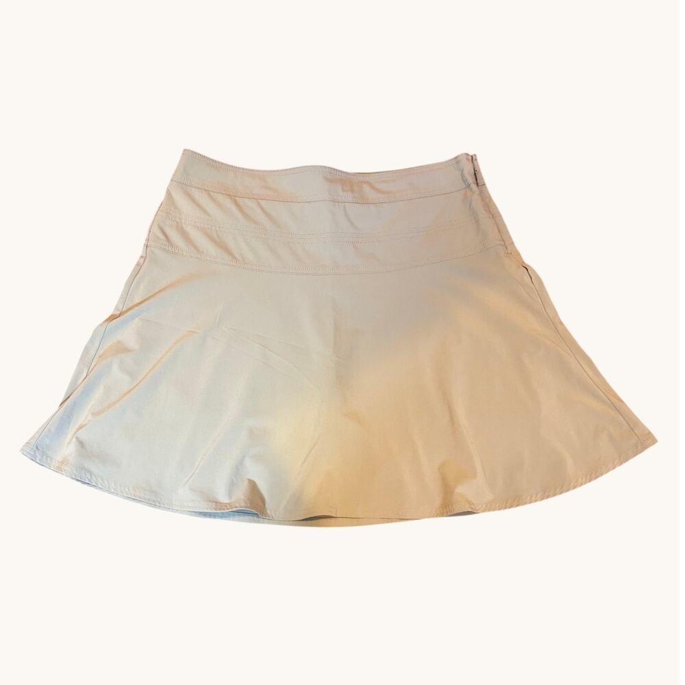 ATHLETA Women's Skort Size 14 Khaki Tan Everyday Skirt Athletic